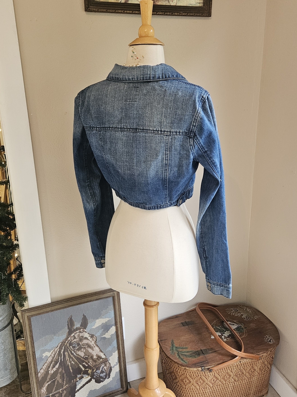 Highway Jeans Blue Distressed Denim Jacket - Picture 3 of 4